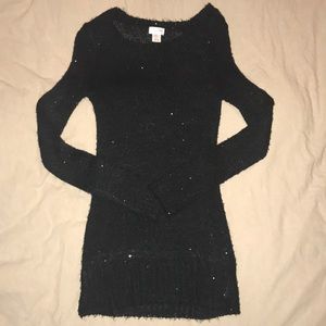 Motherhood Maternity sequin black light sweater